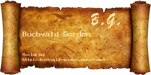 Buchvald Gordon névjegykártya